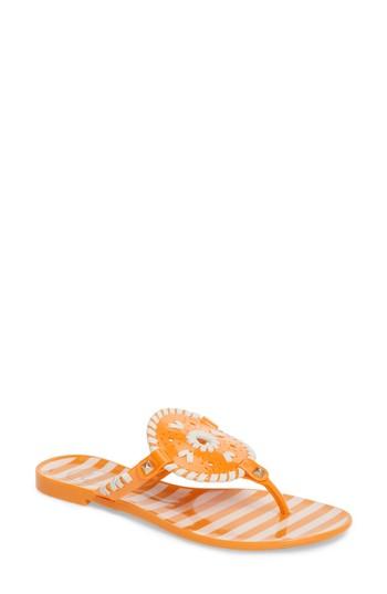 Women's Jack Rogers 'georgica' Jelly Flip Flop M - Green