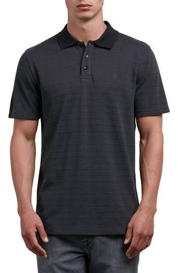 Men's Volcom Wowzer Plaid Polo - Black