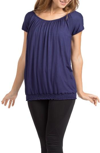 Women's Savi Mom Dayton Maternity/nursing Tee - Blue