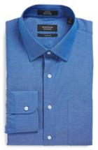 Men's Nordstrom Men's Shop Classic Fit Non-iron Solid Dress Shirt 34 - Blue
