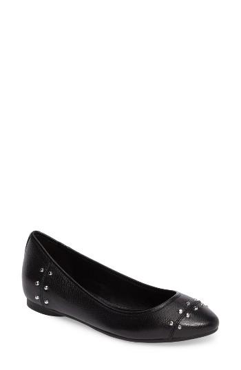 Women's Michael Michael Kors Astor Studded Flat M - Black