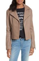 Women's Rebecca Minkoff Wolf Leather Moto Jacket, Size - Grey