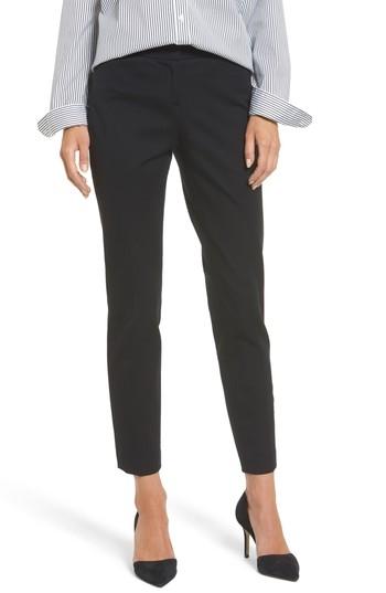 Women's Halogen Front Pleat Ankle Pants - Black