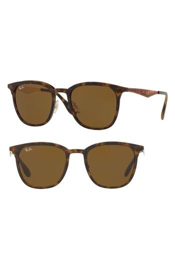 Men's Ray-ban Highstreet 51mm Square Sunglasses - Havana