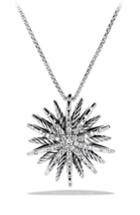 Women's David Yurman 'starburst' Medium Pendant With Diamonds On Chain
