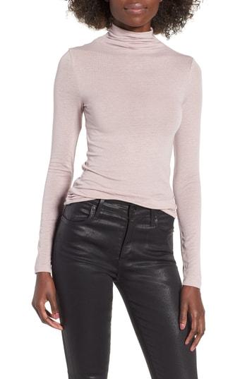 Women's Leith Lightweight Long Sleeve Funnel Neck Top, Size - Purple