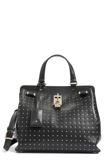 Valentino Garavani Medium Pieper Studded Leather Satchel -