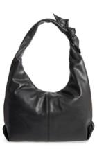 Sole Society Faux Leather Hobo - Black