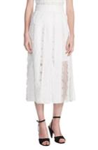 Women's Maje Janila Lace Midi Skirt - White