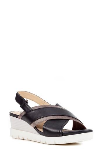 Women's Geox Mary Karmen Wedge, Size 5us / 35eu - Black