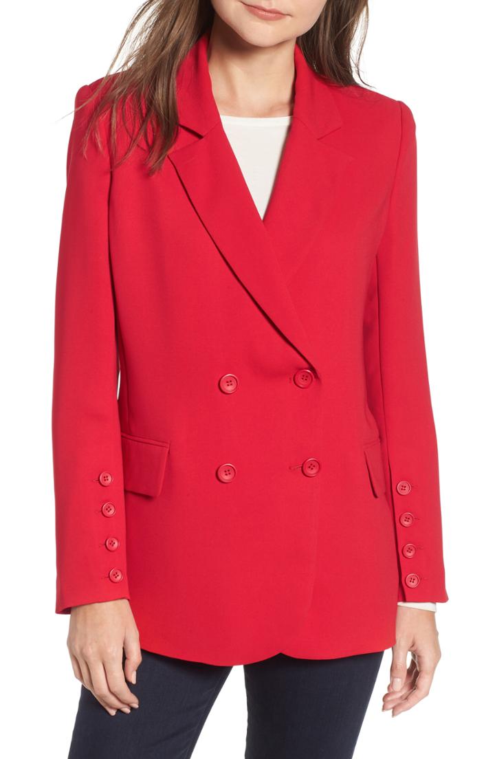 Women's Chelsea28 Button Detail Jacket - Red