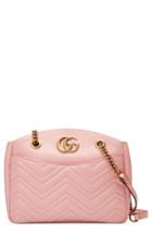 Gucci Gg Marmont Matelasse Leather Shoulder Bag - Pink