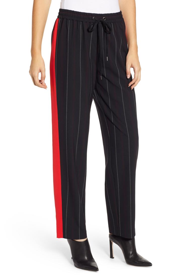 Women's Chelsea28 Wide Leg Track Pants, Size - Black