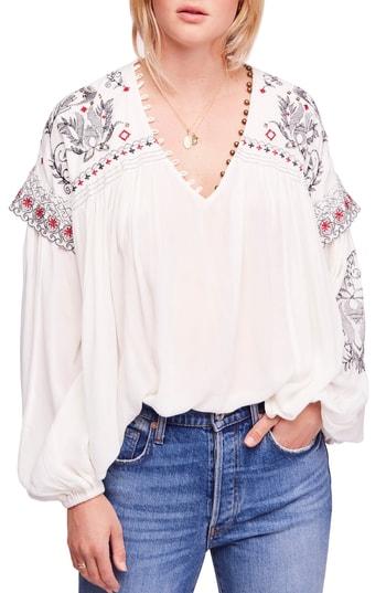 Women's Free People Rock It Tonight Blouse - Ivory