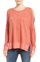 Women's Caslon Cold Shoulder Sweatshirt - Orange