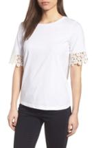 Women's Draper James Palmetto Lace Tee Shirt - White