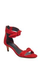 Women's Rebecca Minkoff Kaley Knotted Kitten Heel Sandal M - Red