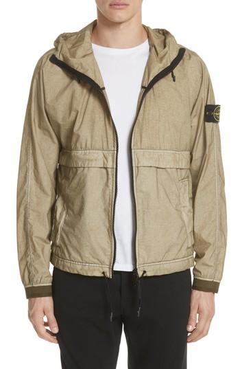 Men's Stone Island Poplin Hooded Jacket