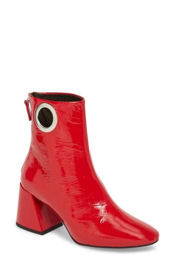 Women's Topshop Malone Block Heel Bootie .5us / 36eu - Red