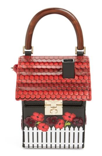 Kate Spade New York Ooh La La Cuckoo Clock Leather Handbag - Black