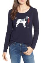 Women's Gibson Cozy Long Sleeve Varsity Top, Size - Ivory