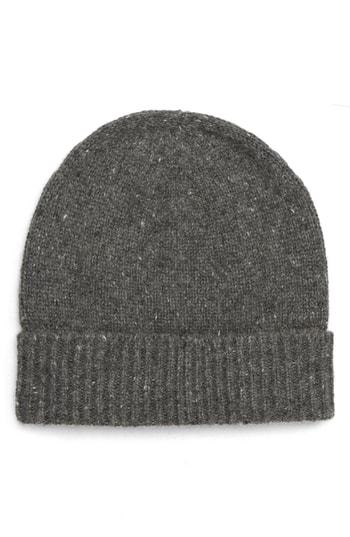 Men's Eleventy Loro Piana Cashmere Knit Cap - Grey