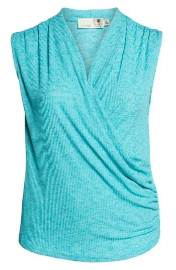Petite Women's Everleigh Surplus Knit Sleeveless Top P - Blue/green