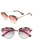 Women's Sonix Bellevue 50mm Mirrored Sunglasses - Rose Tort/ Magenta Mirror