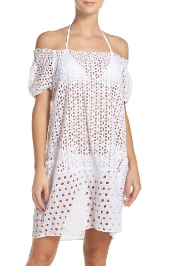 Women's Muche Et Muchette Juan Off The Shoulder Cover-up Dress, Size - White