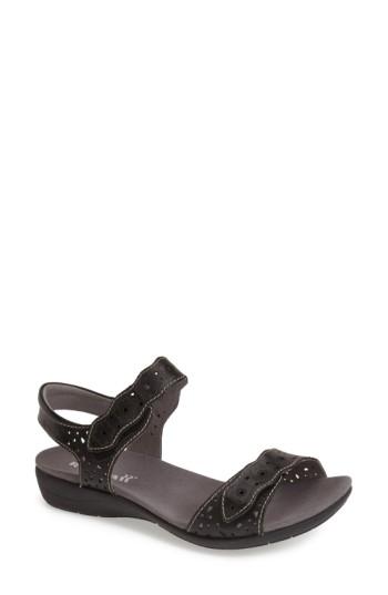 Women's Romika 'tahiti 03' Quarter Strap Sandal -11.5us / 42eu - Black