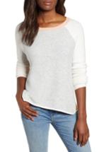 Women's Caslon Colorblock Sweater, Size - Grey