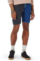 Men's Topman Spliced Denim Shorts - Blue