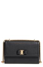 Salvatore Ferragamo Medium Grained Leather Bow Shoulder Bag -