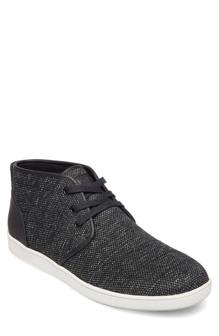 Men's Steve Madden Fowler Knit Mid Top Sneaker .5 M - Black