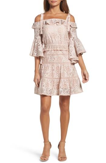 Women's Foxiedox Berry Flared Sleeve Cold Shoulder Dress