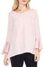 Women's Vince Camuto Bell Sleeve High/low Blouse, Size - Pink