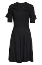 Women's Kate Spade New York Studded Ruffle Sweater Dress, Size - Black