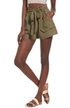 Women's Moon River Belted Shorts - Green