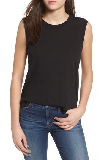Women's James Perse Easy Muscle Tank - Black