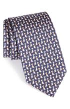 Men's Salvatore Ferragamo Augusto Dog Print Silk Tie