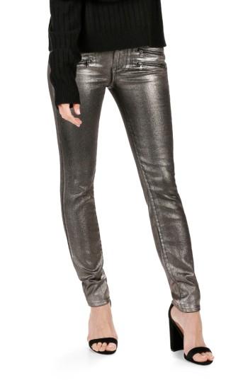 Women's Rosie Hw X Paige Stevie High Waist Skinny Jeans - Metallic