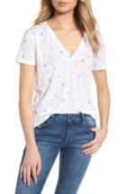 Women's Rails Cara Star V-neck Tee - White