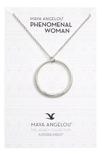 Women's Dogeared Legacy Collection - Phenomenal Women Open Circle Pendant Necklace