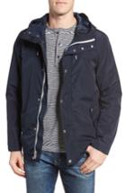 Men's Cole Haan Packable Hooded Rain Jacket - Blue