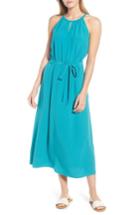 Women's Eileen Fisher Tencel Lyocell Blend Midi Dress, Size - Blue/green