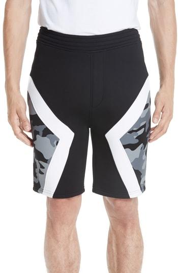 Men's Neil Barrett Two-tone Military Shorts - Black