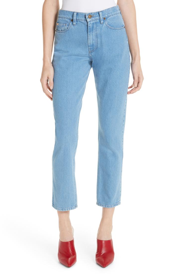 Women's Nanushka Palm Straight Leg Jeans - Blue