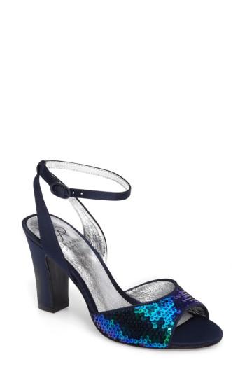 Women's Adrianna Papell Astrid Ankle Strap Sandal .5 M - Blue/green