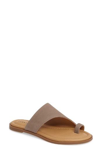Women's Lucky Brand Anora Toe-loop Sandal M - Brown