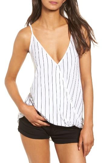 Women's Michelle By Comune Litchfield Stripe Surplice Tank - White